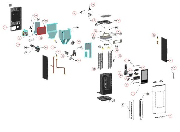 Onderdelen tekening Innofire Pixa
