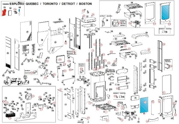 Onderdelen Tekening Edilkamin Quebec Pelletkachel Onderdeel Be