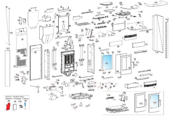 Onderdelen tekening Italiana Camini Brezza